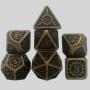 Metal Polyhedral Dice Set - 7pc Bulk Custom D20 Dice