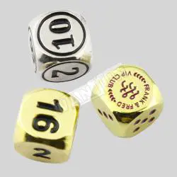 Personalized DND RPG Metal Dice - Custom Engraved Logo