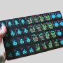 Custom Luxury Mahjong Tiles Set - Black Pink Blue, Logo Engraved