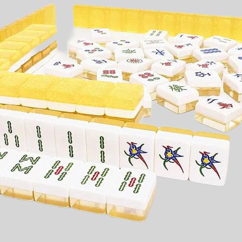 Acrylic Mahjong Set with Travel Case - Outdoor Games Gift