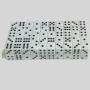 Acrylic D6 Dice Set - White Black Dot Square Corner Games