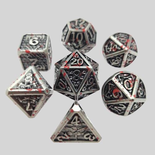 Custom D&D Dice Set - Metal Polyhedral Dice (D20)