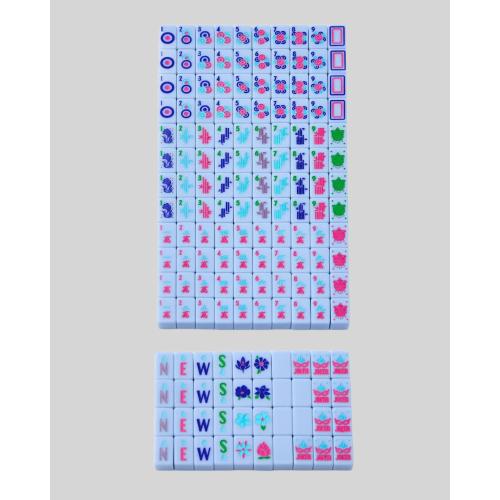 Mini Portable Mahjong Tiles Set - Family Entertainment