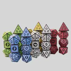 HD Dice Magic Flame Custom Polyhedral Dice Set