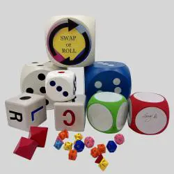 PU Foam Dice, Customizable Classroom Dice