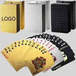 Custom Black Gold Poker Cards - Durable Playing Cards