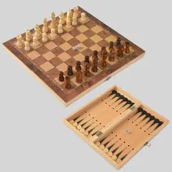 Custom Magnetic Wooden Chess Set Folding Board Game
