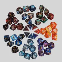 7 Dice Set DND RPG with Bag - D4 D6 D8 D10 D12 D20