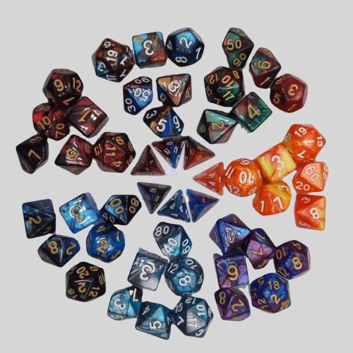 7 Dice Set DND RPG with Bag - D4 D6 D8 D10 D12 D20