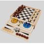 Mini 10-in-1 Travel Board Games Set - Chess, Backgammon, Dominoes