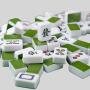 Mahjong Set - Blue & Green Melamine Tiles (24x15x10mm)