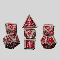Metal Polyhedral Dice Set - D&D RPG Custom Roleplaying Dice