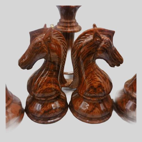 Luxury Tunisian Ebony Olive Chess Board Game Set