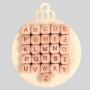 Wooden Dice Beads - 10mm 12mm Letters Beeches DIY Beads