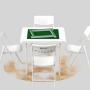 4 Player Folding Mahjong Poker Table with Cup Holders