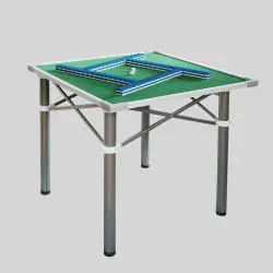 Folding Mahjong Table - Green, Cup Holders