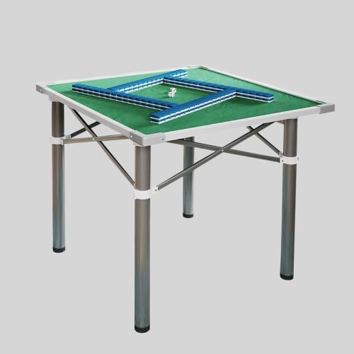 Folding Mahjong Table - Green, Cup Holders