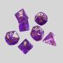 Gold Glitter DND Dice Set - Resin Polyhedral Dice for RPG Games