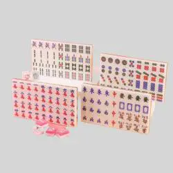 Acrylic Mahjong Tiles - Golden Crystal Rubbing Set