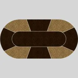Custom Poker Mat - Oval Texas Holdem Table Mat