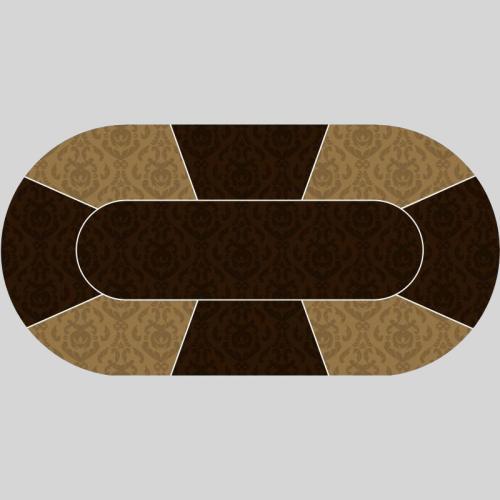 Custom Poker Mat - Oval Texas Holdem Table Mat