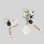 Mahjong Panda Keychain - UV Printed, Durable Plastic
