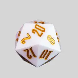 Udixi Custom Logo D20 Polyhedral Dice - 55mm Acrylic