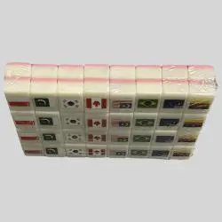 Nuoxin Seaside Escape Mahjong Set - Flags & Animals Game