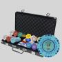 Texas Hold'em Clay Chips Set with Acrylic Rack