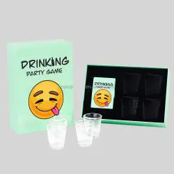 Custom Drinking Card Game Set with Glasses
