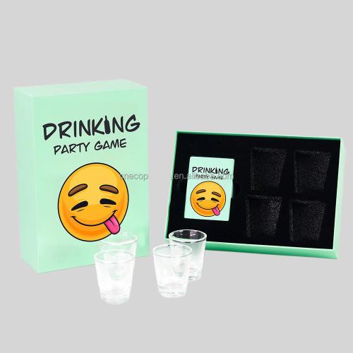 Custom Drinking Card Game Set with Glasses