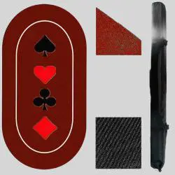 Casino Texas Poker Table Mat - Custom Logo OEM PM006