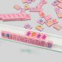 Custom Pink Mahjong Tiles - Acrylic Melamine Game Set
