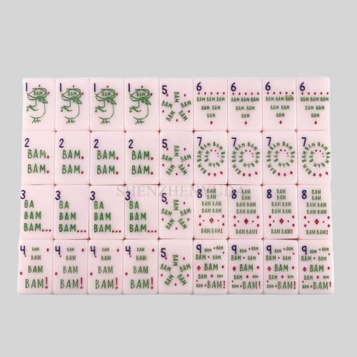 Custom Pink Mahjong Tiles - Acrylic Game Set