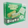 Mexican Train Domino Set - 4 Trays, Wood, Cotton Bag