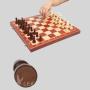 15 Inch Magnetic Mahogany Chess Set - Portable Travel Game