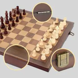 Foldable Wooden Chess Set - YX-MA081