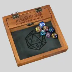 Custom Adult DND Dice Tray Box with Lock