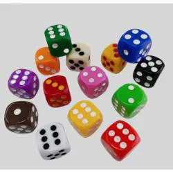 Acrylic 16mm D&D Dice - Bulk Wholesale Stock