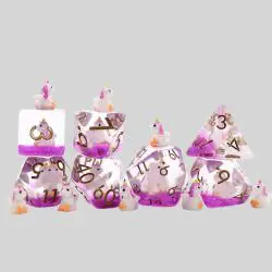 Acrylic Polyhedral Dice Set - DND Custom Logo