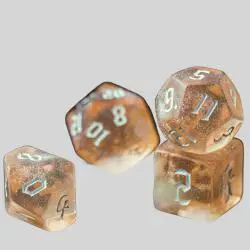 Udixi Glitter Polyhedral Dice Set - D&D RPG Acrylic Dice