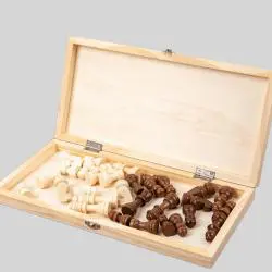 Portable Folding Chess Game - Wooden Travel Set