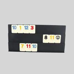 Custom Mahjong Rummy Set - Ivory Melamine Dominoes in Tin Box