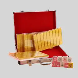 Acrylic Mahjong Tiles - Golden Crystal Rubbing Set