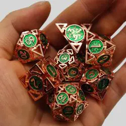 Metal Polyhedral Dice Set - D&D RPG Dice