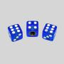 Dice Shape Tire Valve Caps - Universal ABS Dust Covers