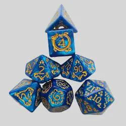 Acrylic Polyhedral Dice Set - 7 Pcs D&D Gaming