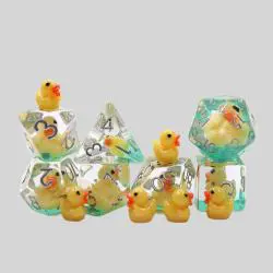Custom DND Dice Set - 7pcs Resin Soft Edge Duck Dice