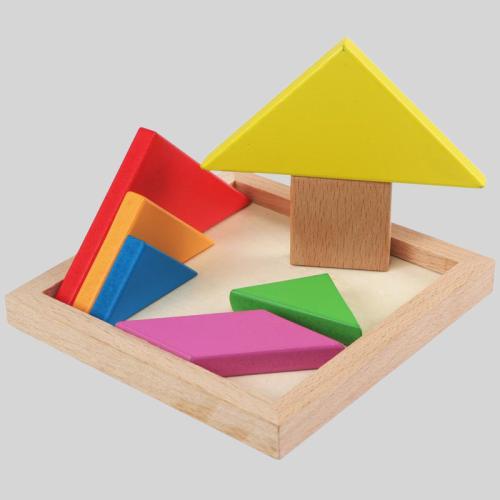 DIY Tangram 3D Puzzle Blocks Kids Learning Toys