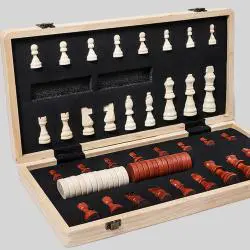 Custom Wooden 2-in-1 Magnetic Chess Set